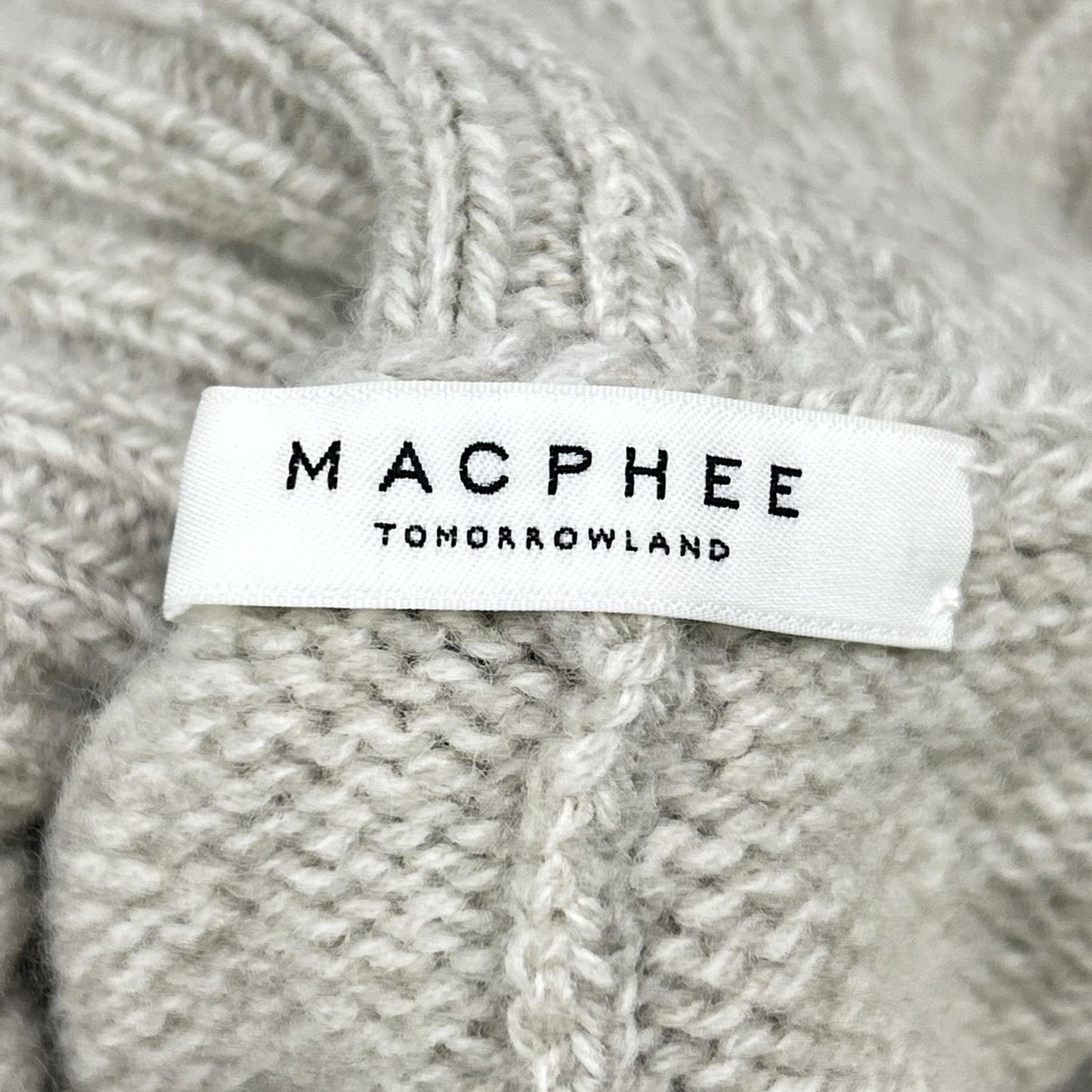 MACPHEE マカフィー 23年製 ライトグレー ラムカシミヤ タートルネックプルオーバー トップス