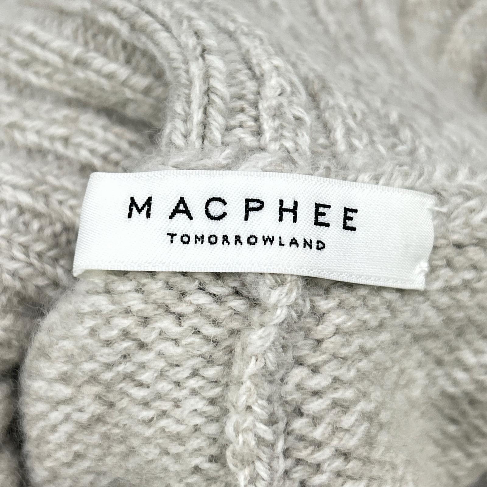 MACPHEE マカフィー 23年製 ライトグレー ラムカシミヤ タートルネックプルオーバー トップス