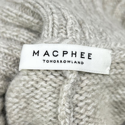 MACPHEE マカフィー 23年製 ライトグレー ラムカシミヤ タートルネックプルオーバー トップス