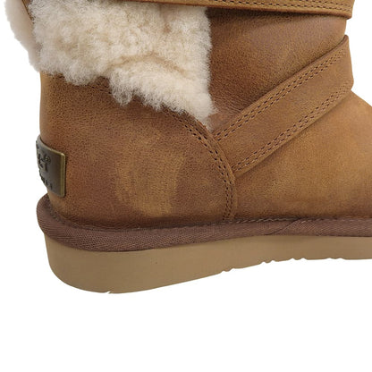UGG アグ ヴィンテージ加工 スエード レザー ムートンブーツ シューズ レディース ブラウン 23cm シューズ 6(US)