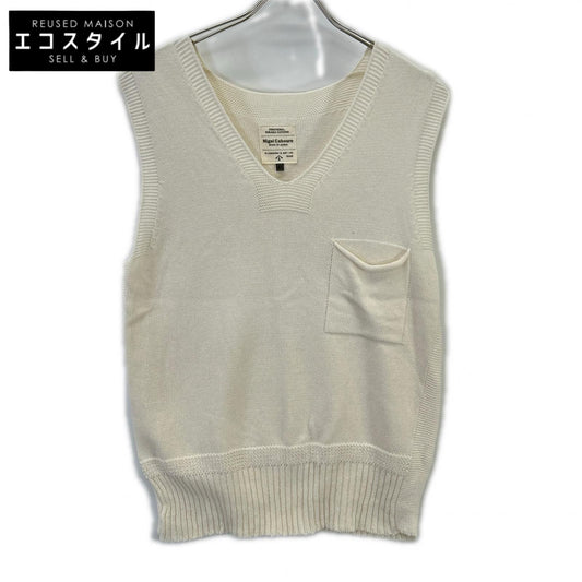 IVORY COTTON KNIT VEST Vest Men's
