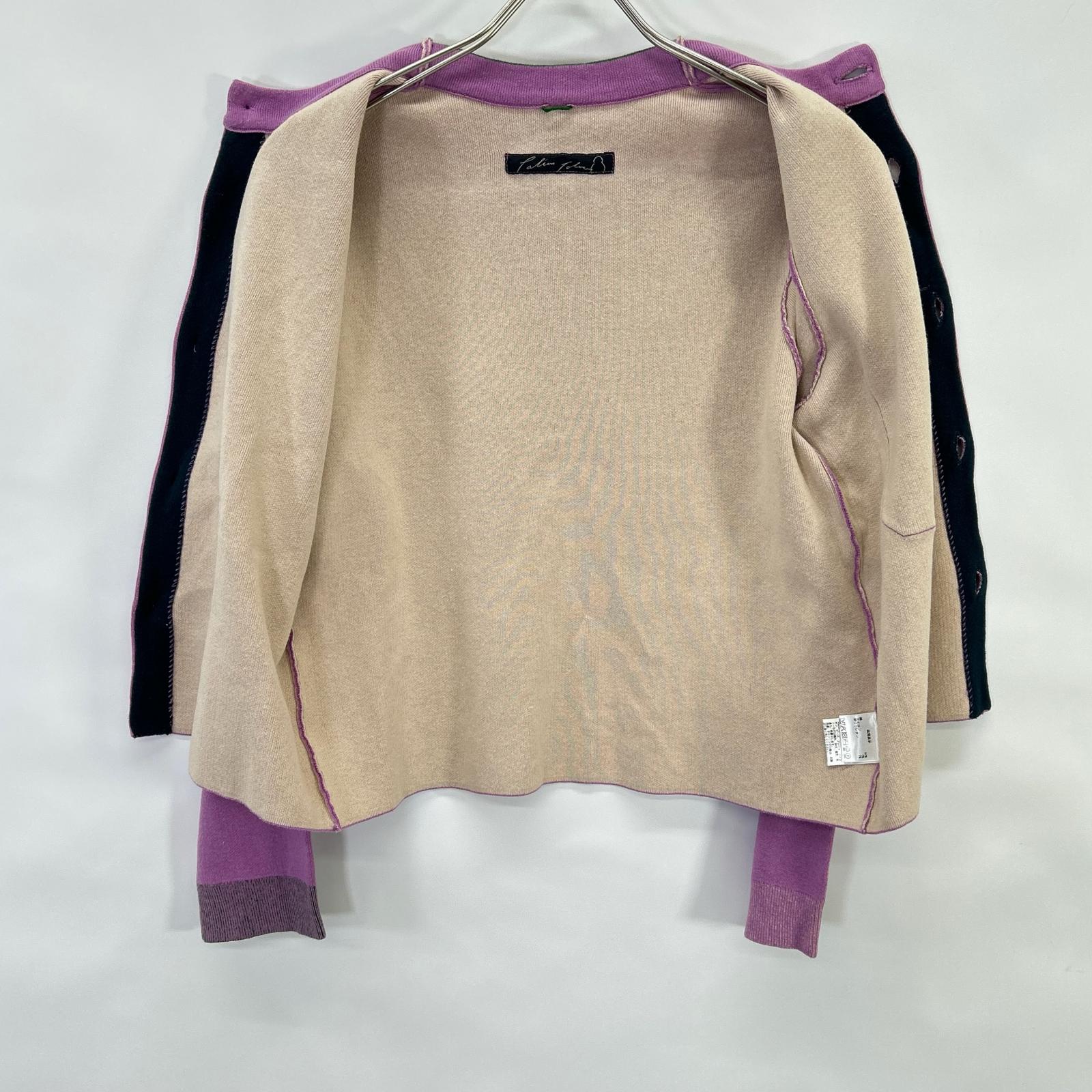 Pallas Palace パラスパレス 25年 　ﾊﾟｰﾌﾟﾙ ｺｯﾄﾝ混 ｶｰﾃﾞｨｶﾞﾝ トップス 2