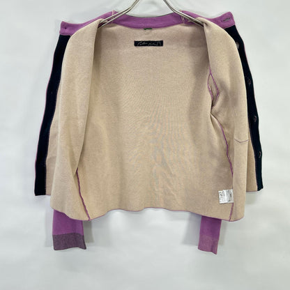 Pallas Palace パラスパレス 25年 　ﾊﾟｰﾌﾟﾙ ｺｯﾄﾝ混 ｶｰﾃﾞｨｶﾞﾝ トップス 2