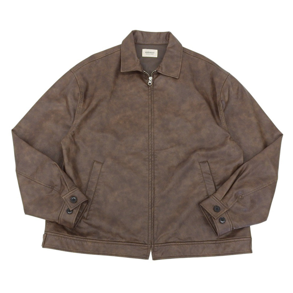 B:MING by BEAMS ambiance Faux Leather Blouson Men's Brown L Jacket L Men's