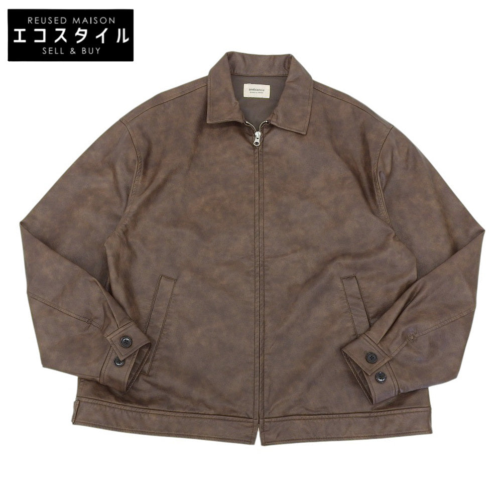 B:MING by BEAMS ambiance Faux Leather Blouson Men's Brown L Jacket L Men's