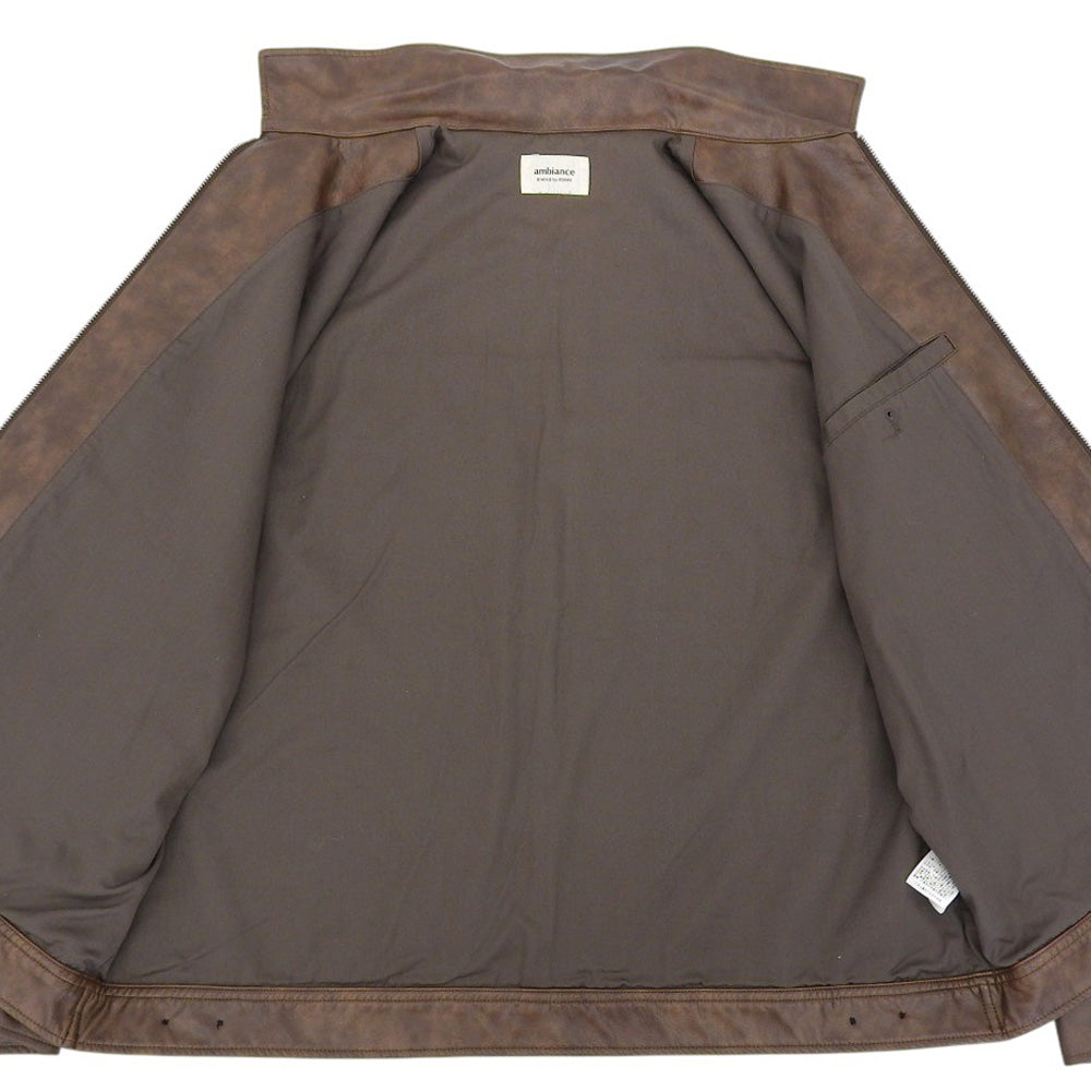 B:MING by BEAMS ambiance Faux Leather Blouson Men's Brown L Jacket L Men's