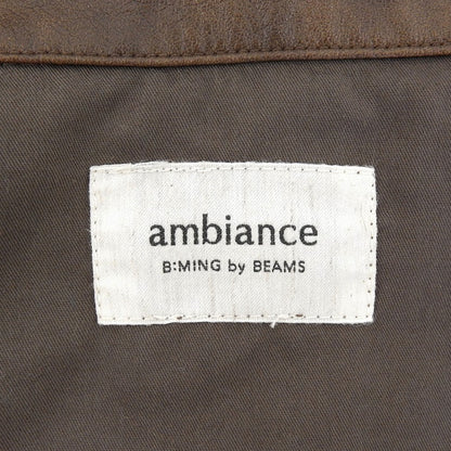 B:MING by BEAMS ambiance Faux Leather Blouson Men's Brown L Jacket L Men's
