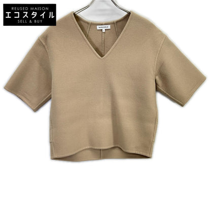 MADISONBLUE MB164-5015 Beige Wool V-Neck Pullover Top 00
