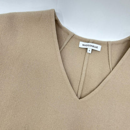 MADISONBLUE MB164-5015 Beige Wool V-Neck Pullover Top 00