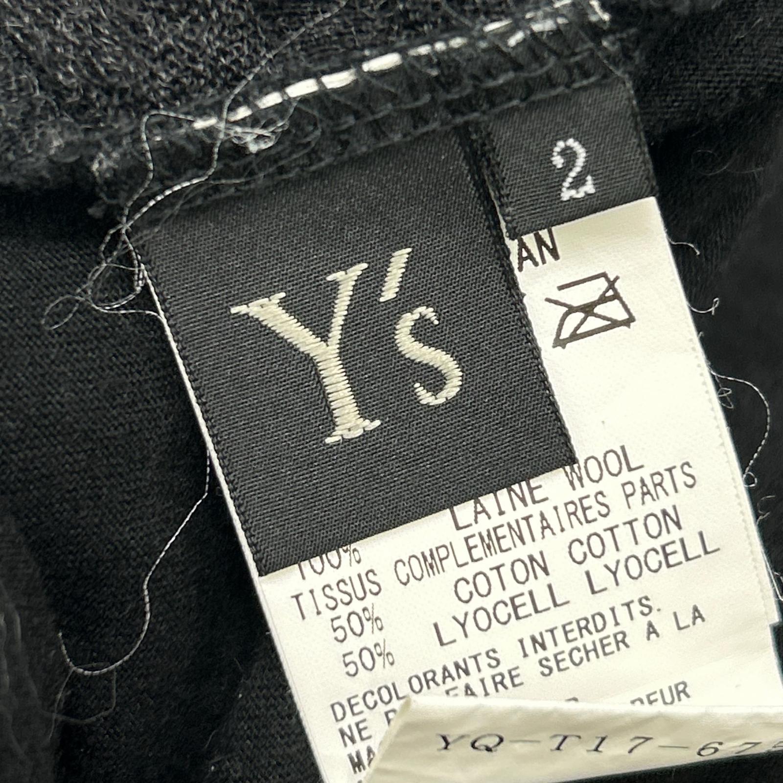 Y's YQ-T17-675 黑色 拼接 针织上衣 2