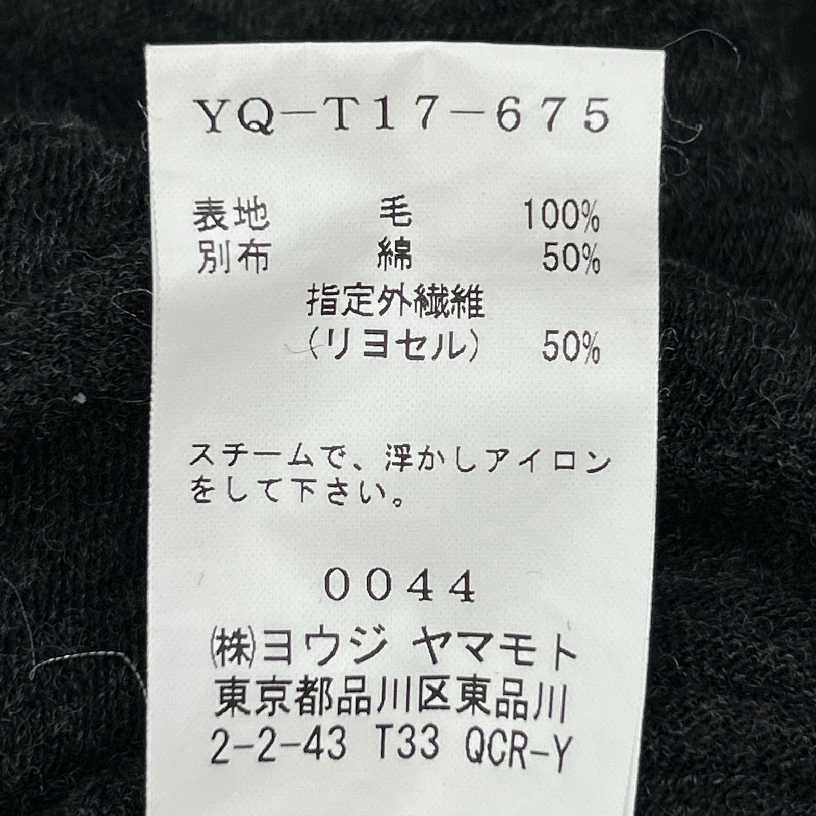 Y's YQ-T17-675 黑色 拼接 针织上衣 2