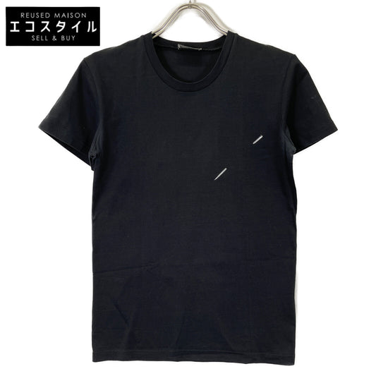 DIOR Dior 123J000L0206 Black Short Sleeve Cut and Sew Top XS Ladies