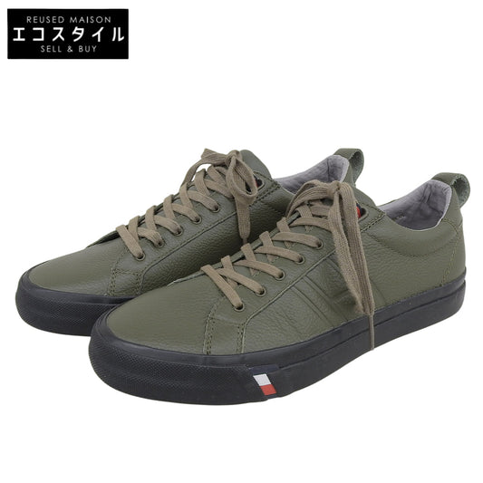 TOMMY HILFIGER トミーヒルフィガー 美品 レザー ローカットスニーカー シューズ メンズ カーキ 25cm FM0FM02373 シューズ 40(EU)