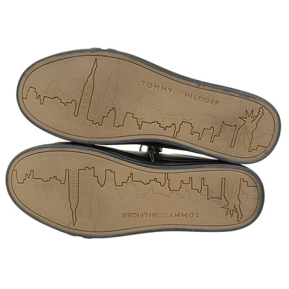 TOMMY HILFIGER トミーヒルフィガー 美品 レザー ローカットスニーカー シューズ メンズ カーキ 25cm FM0FM02373 シューズ 40(EU)