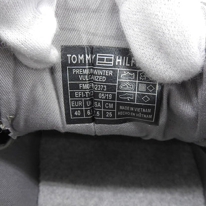 TOMMY HILFIGER トミーヒルフィガー 美品 レザー ローカットスニーカー シューズ メンズ カーキ 25cm FM0FM02373 シューズ 40(EU)