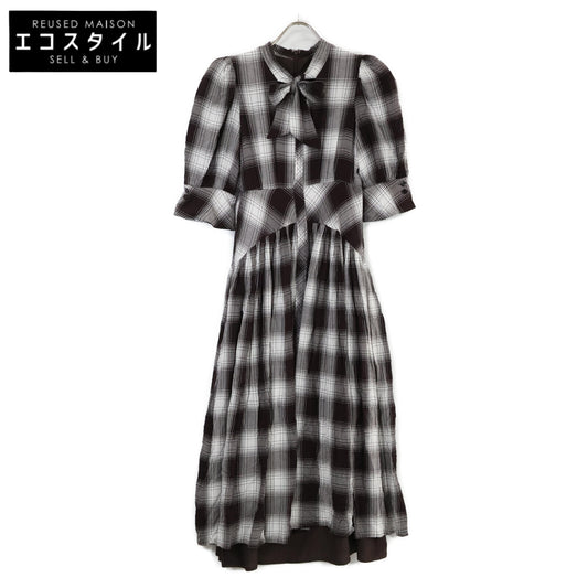 Her lip to 1243305079 Chelsea Checked Tie Dress One Piece 1 Women's