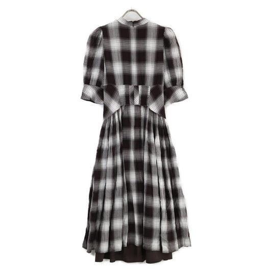 Her lip to 1243305079 Chelsea Checked Tie Dress One Piece 1 Women's