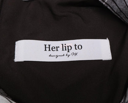 Her lip to ハーリップトゥ 1243305079 Chelsea Checked Tie Dress ワンピース 1 レディース