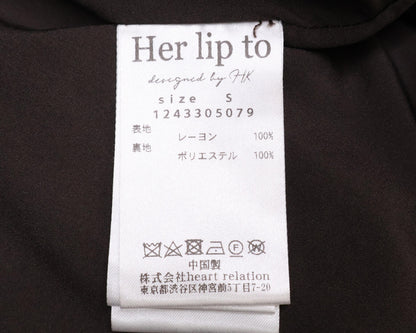 Her lip to ハーリップトゥ 1243305079 Chelsea Checked Tie Dress ワンピース 1 レディース