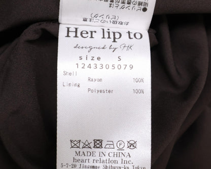 Her lip to ハーリップトゥ 1243305079 Chelsea Checked Tie Dress ワンピース 1 レディース