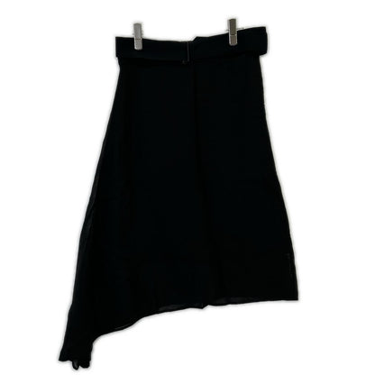 HYKE 191-14063 Black Waist Belt Gradian Long Skirt