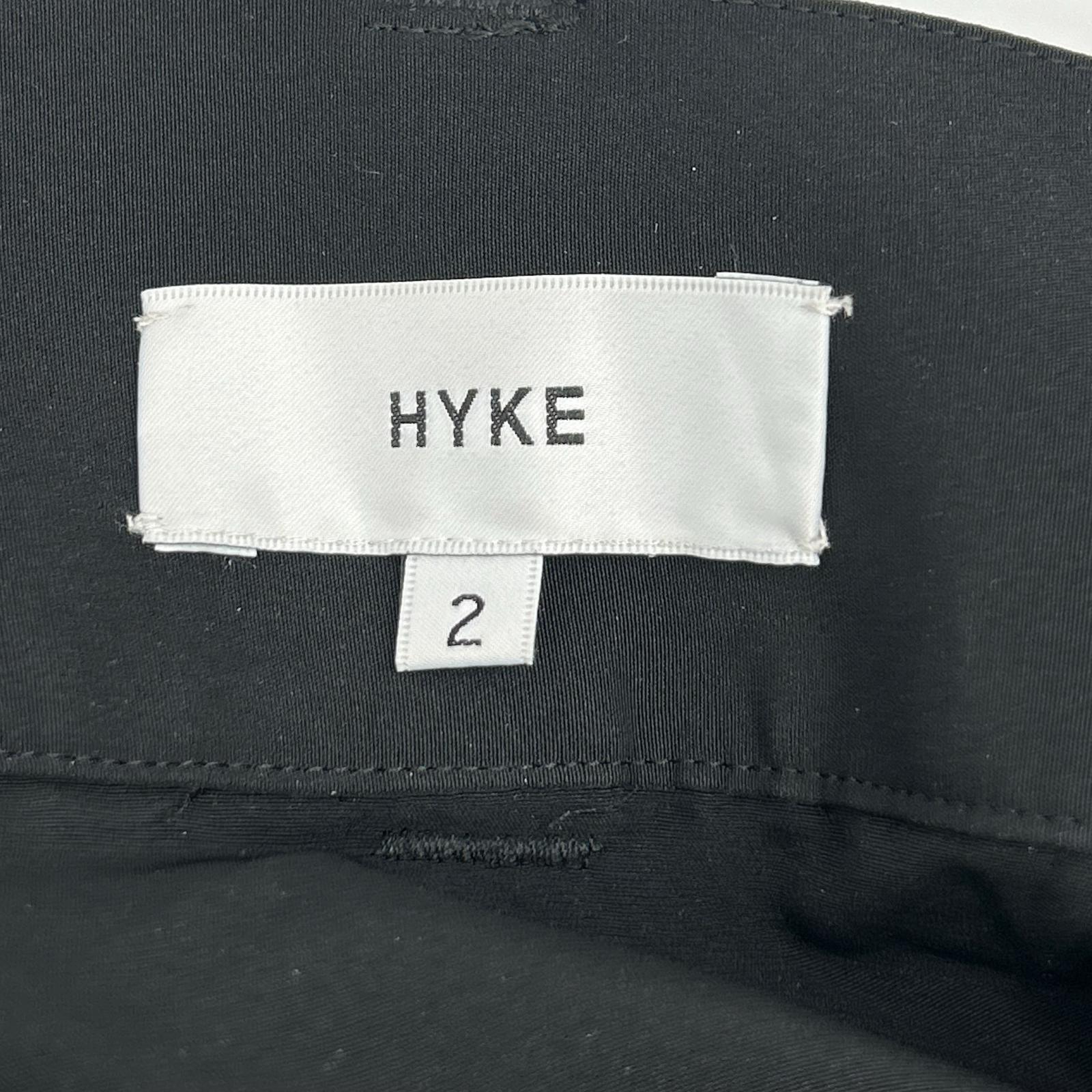 HYKE 191-14063 Black Waist Belt Gradian Long Skirt