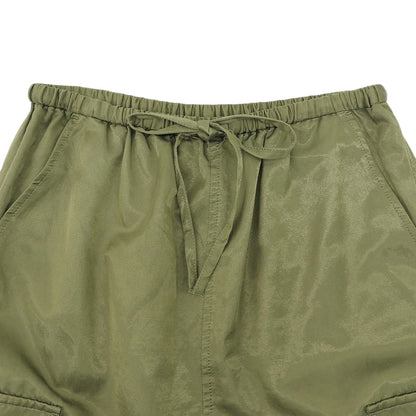 MACPHEE マカフィー 美品 コットン レーヨン モールスキン カーゴマキシスカート レディース カーキ 36 25年製 スカート