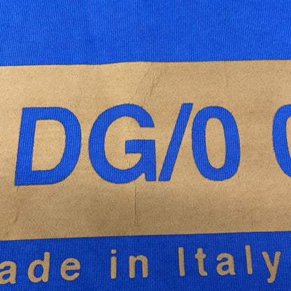 DOLCE&GABBANA Blue x Orange Logo Embroidered T-shirt Top