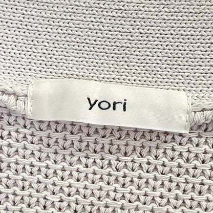 yori YR2135-039SP Greige Cotton x Polyester Cardigan Top