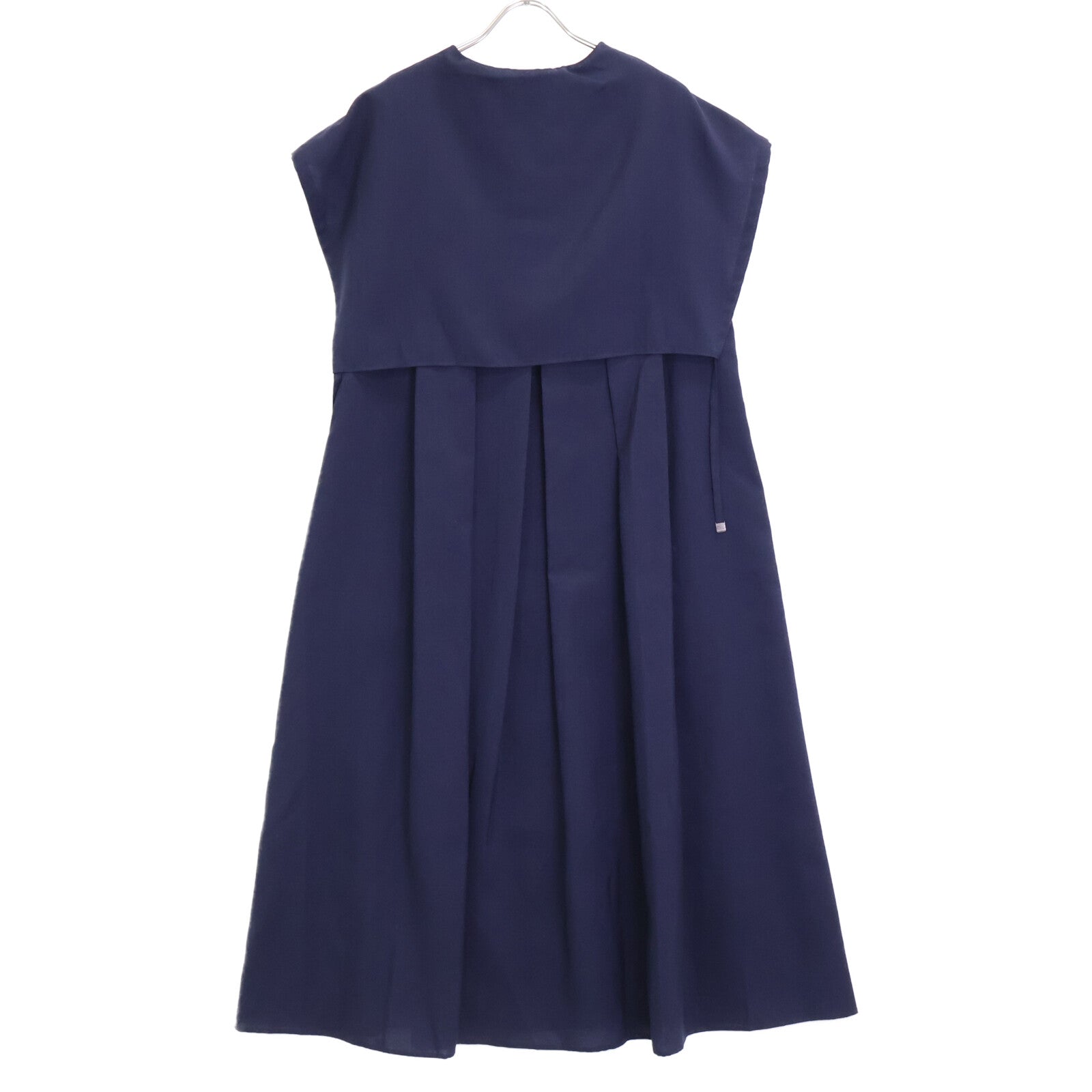 ADORE Navy Dry Touch Linen Big Sailor Collar One-piece Dress 38 Women's