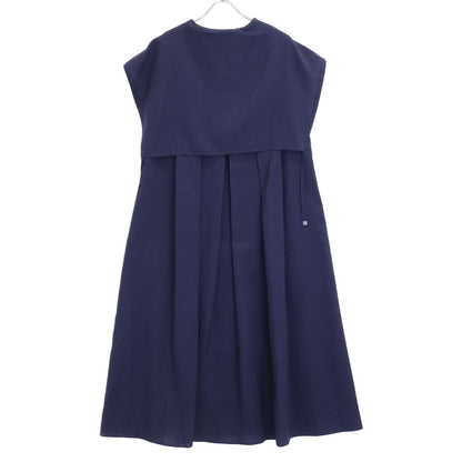 ADORE Navy Dry Touch Linen Big Sailor Collar One-piece Dress 38 Women's