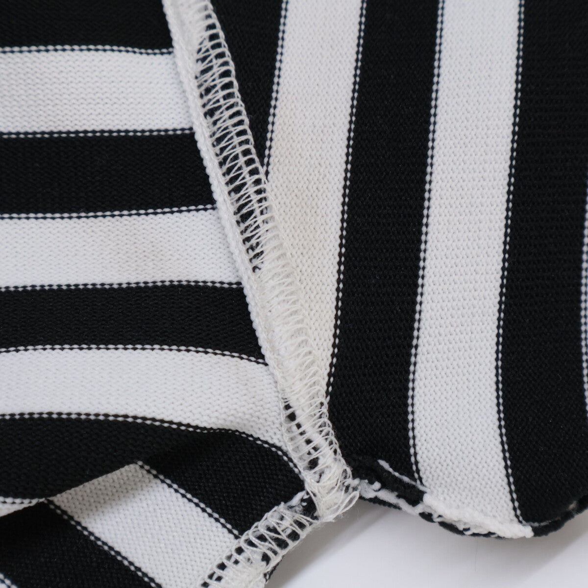 KUMIKYOKU x Setsuko Sagittaire Black/White Border Puff Sleeve Cut-and-Sew Top S2 Women's
