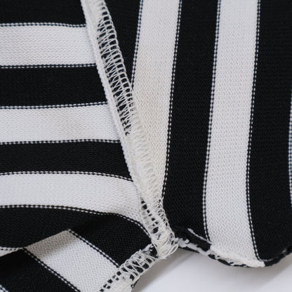 KUMIKYOKU x Setsuko Sagittaire Black/White Border Puff Sleeve Cut-and-Sew Top S2 Women's