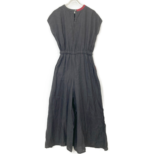 Pallas Palace Gray 100% Linen All-in-One Overalls Jumpsuit 0 Women's