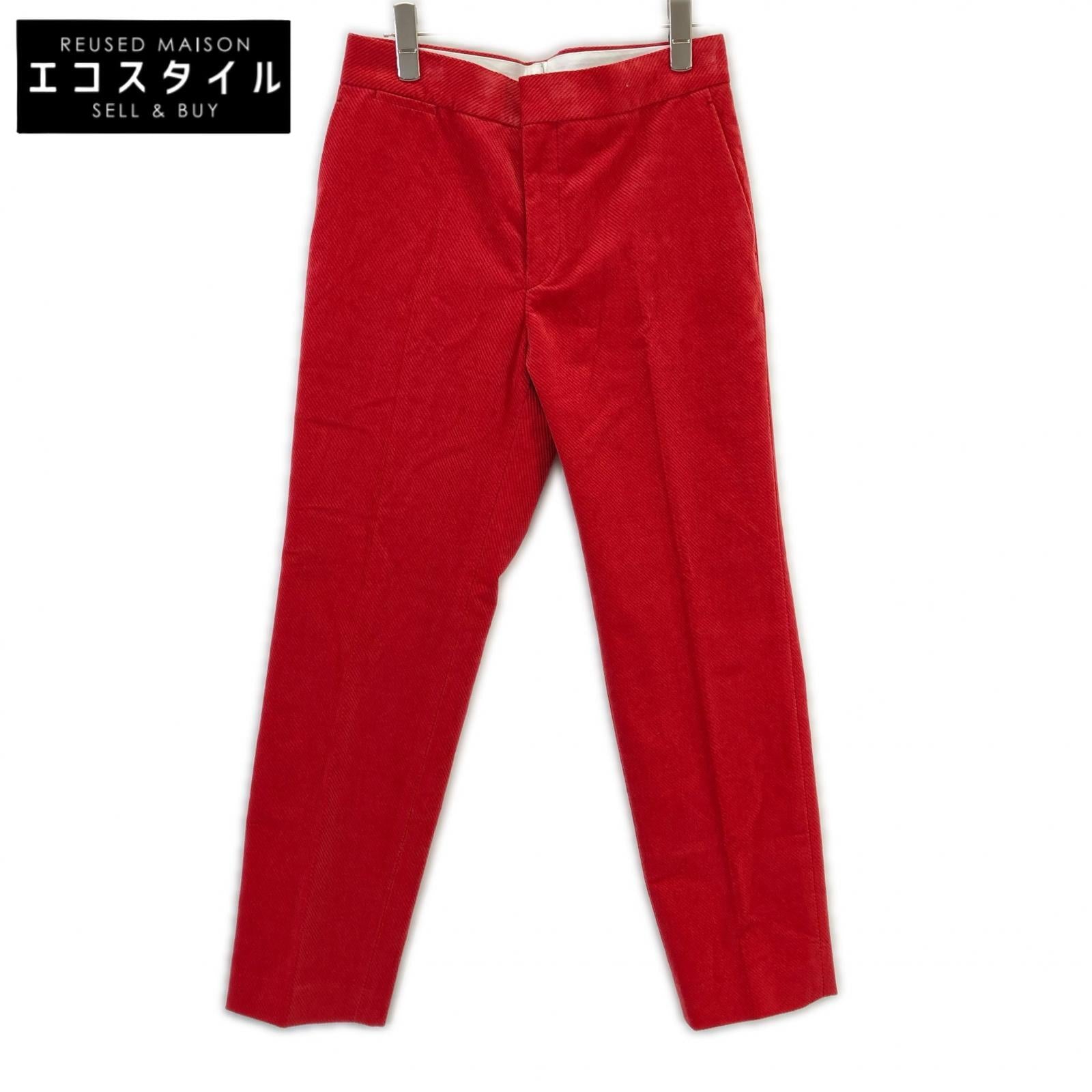 DRAWER Drawer Red Velvet Twill Basic Pants Bottoms 36