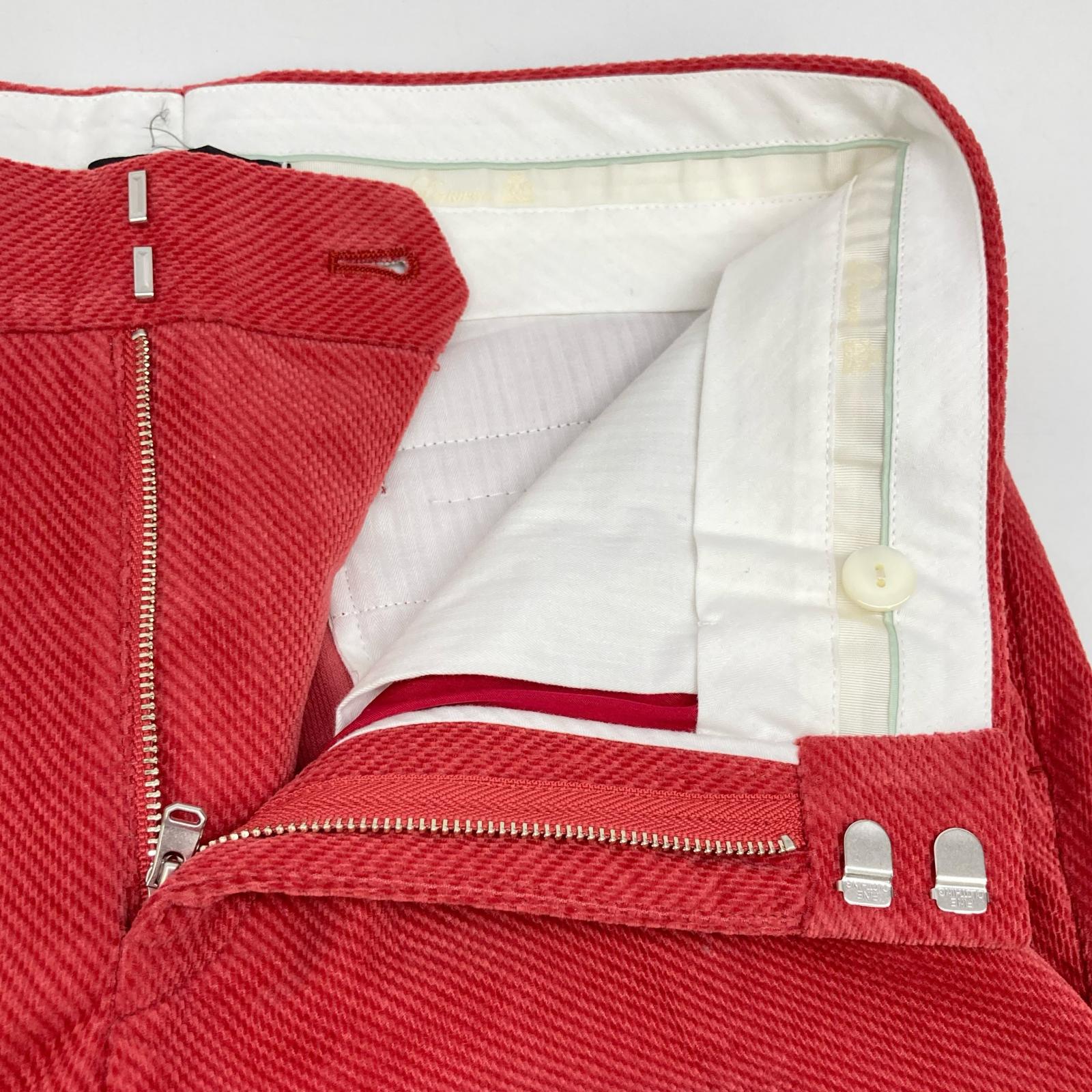 DRAWER Drawer Red Velvet Twill Basic Pants Bottoms 36