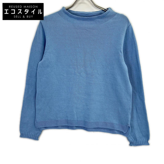 Pallas Palace パラスパレス PKPO-3914D 23年 ﾌﾞﾙｰ ｺｯﾄﾝ 長袖ﾆｯﾄ トップス 3