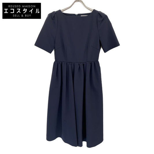 CELFORD CWF0201025 Navy Fit and Flare Short-Sleeve Dress 34 Women's