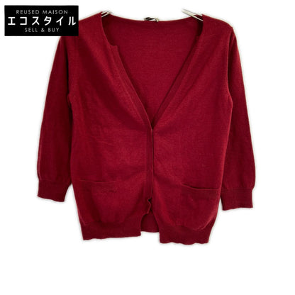 BOTTEGA VENETA Bottega Veneta Red 100% Cashmere Knit Cardigan Top