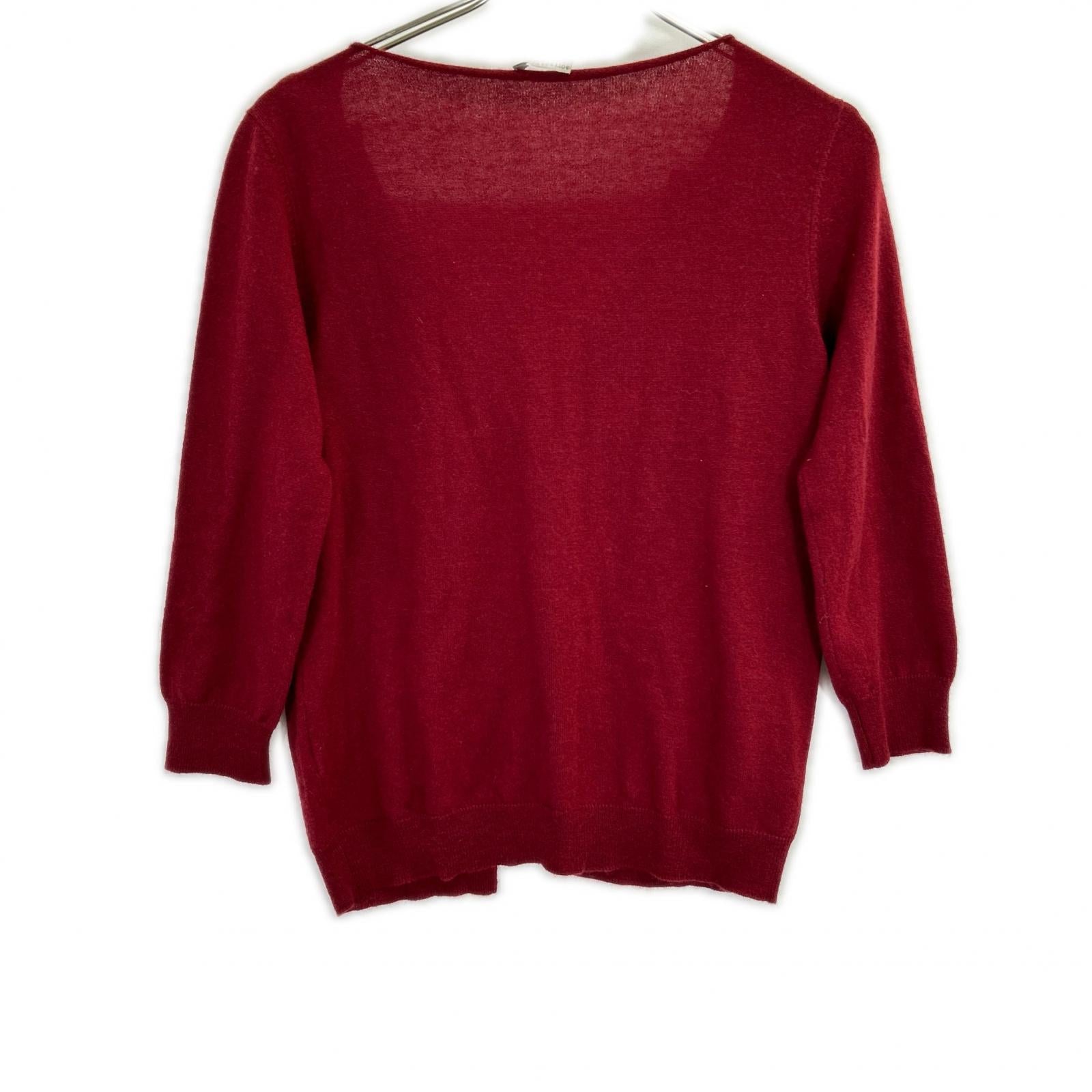BOTTEGA VENETA Bottega Veneta Red 100% Cashmere Knit Cardigan Top