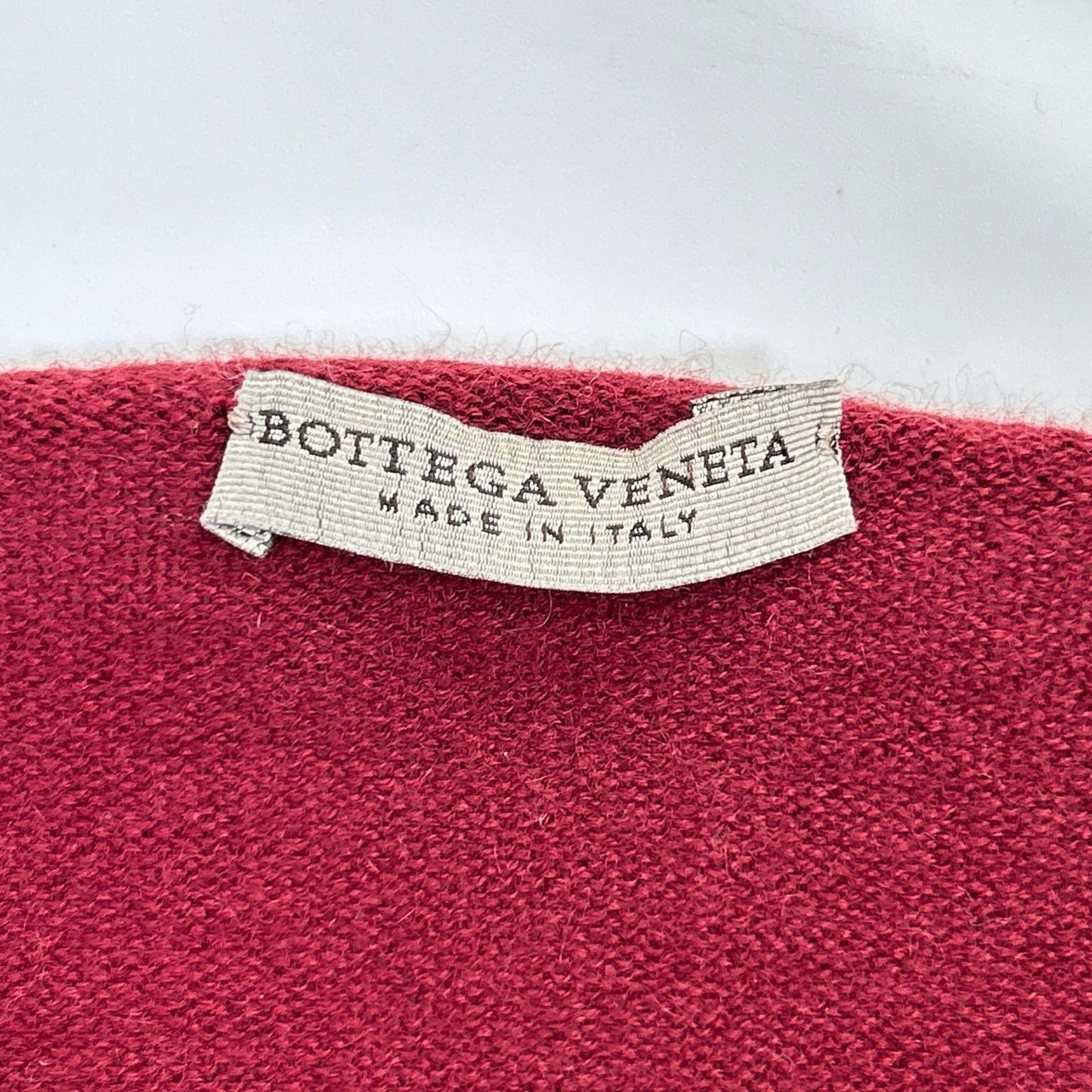 BOTTEGA VENETA Bottega Veneta Red 100% Cashmere Knit Cardigan Top