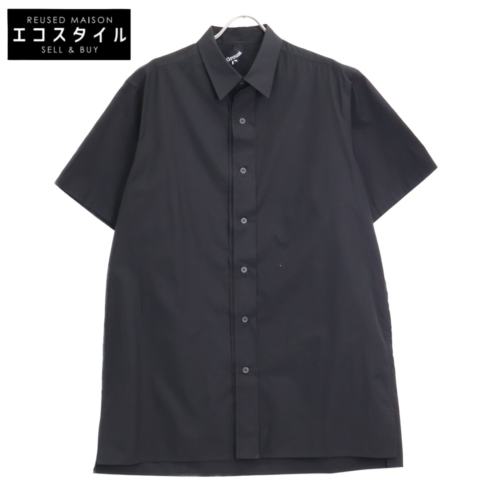 Ground Y 24SS GS-B07-001 Black Short-Sleeved Shirt Top