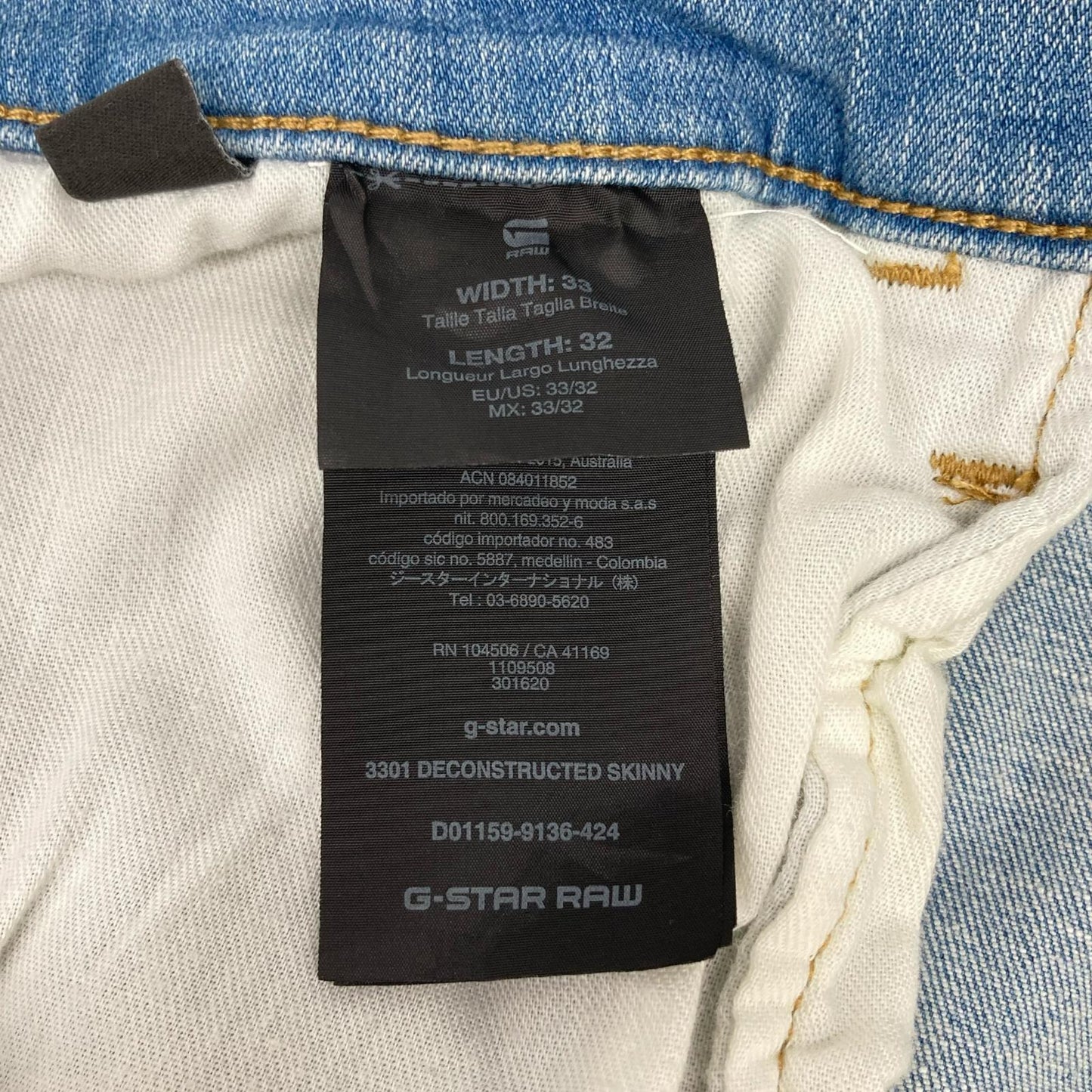 G-STAR RAW G-Star Raw 浅蓝色 牛仔裤 下装 33