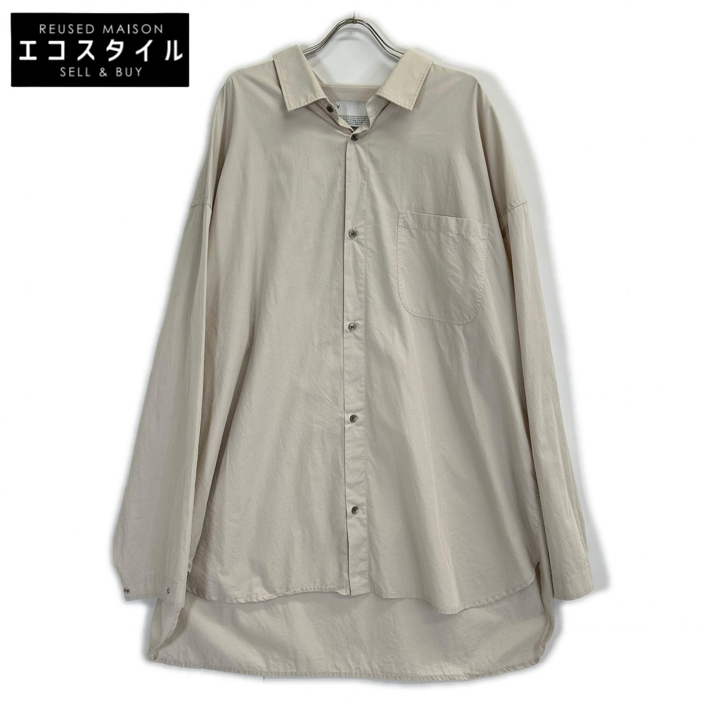 VOAAOV ヴォアーブ グレー ORGANIC COTTON BROAD SHIRT シャツ トップス
