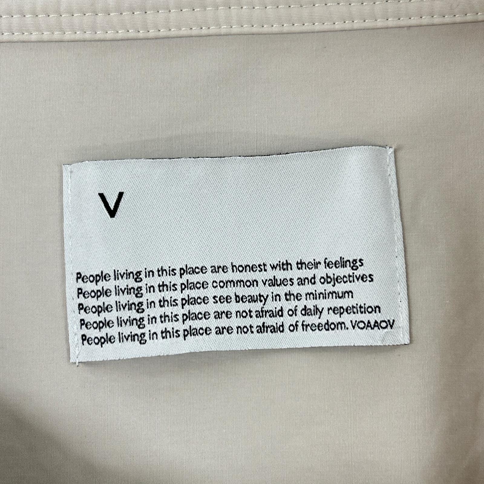 VOAAOV ヴォアーブ グレー ORGANIC COTTON BROAD SHIRT シャツ トップス