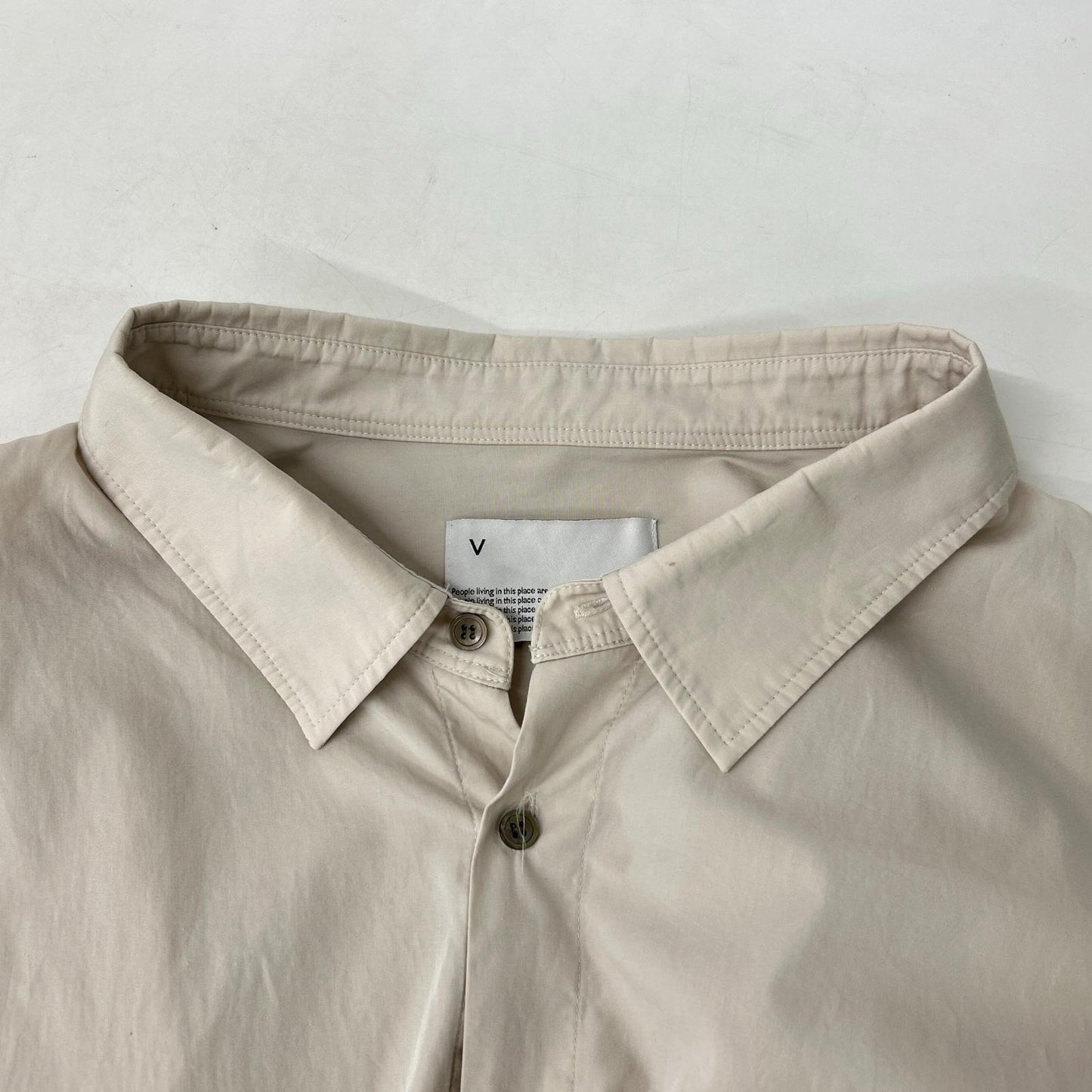 VOAAOV ヴォアーブ グレー ORGANIC COTTON BROAD SHIRT シャツ トップス