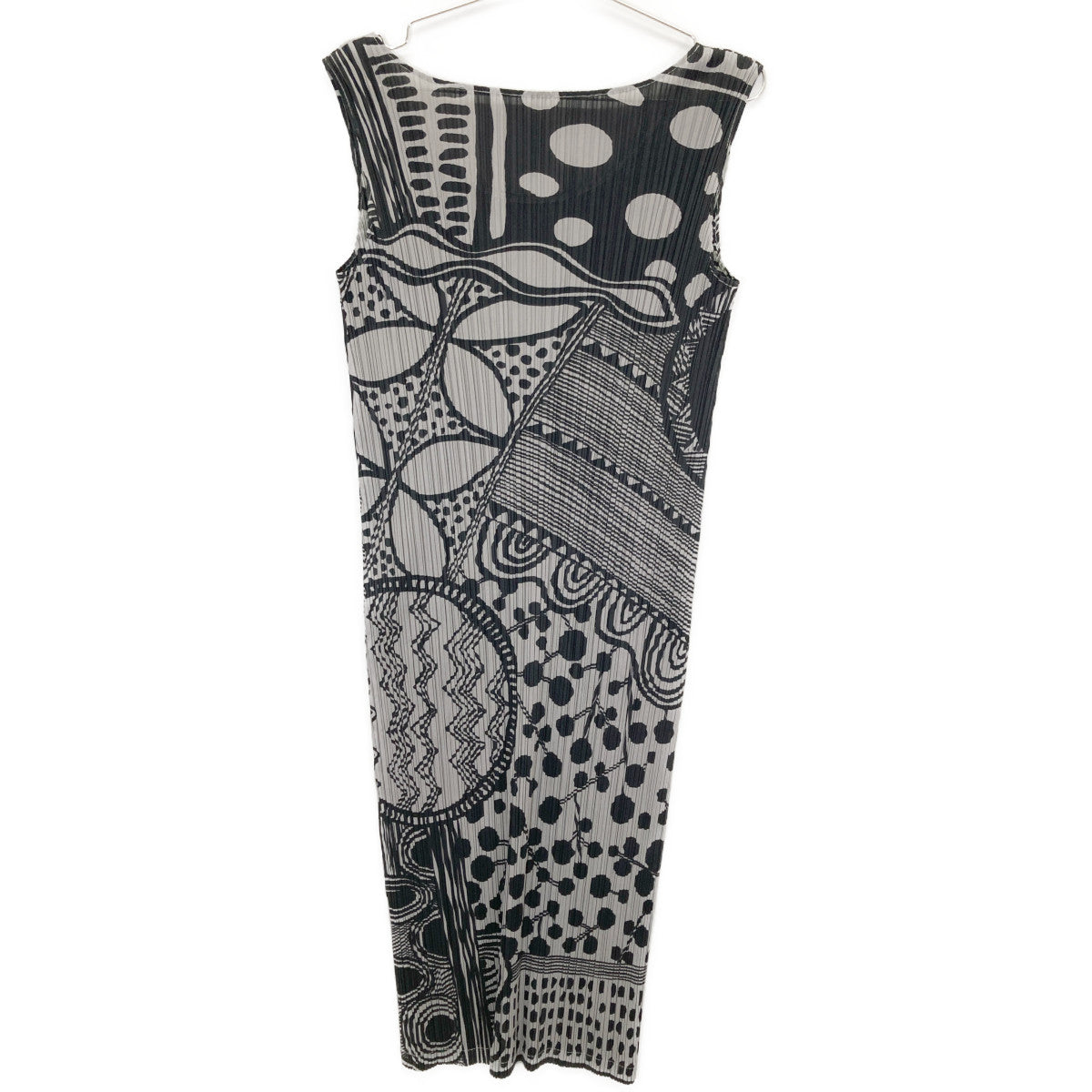 PLEATS PLEASE Pleats Please PP31-JH694 Gray Patterned One-Piece Dress