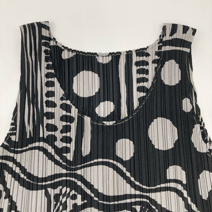 PLEATS PLEASE Pleats Please PP31-JH694 Gray Patterned One-Piece Dress