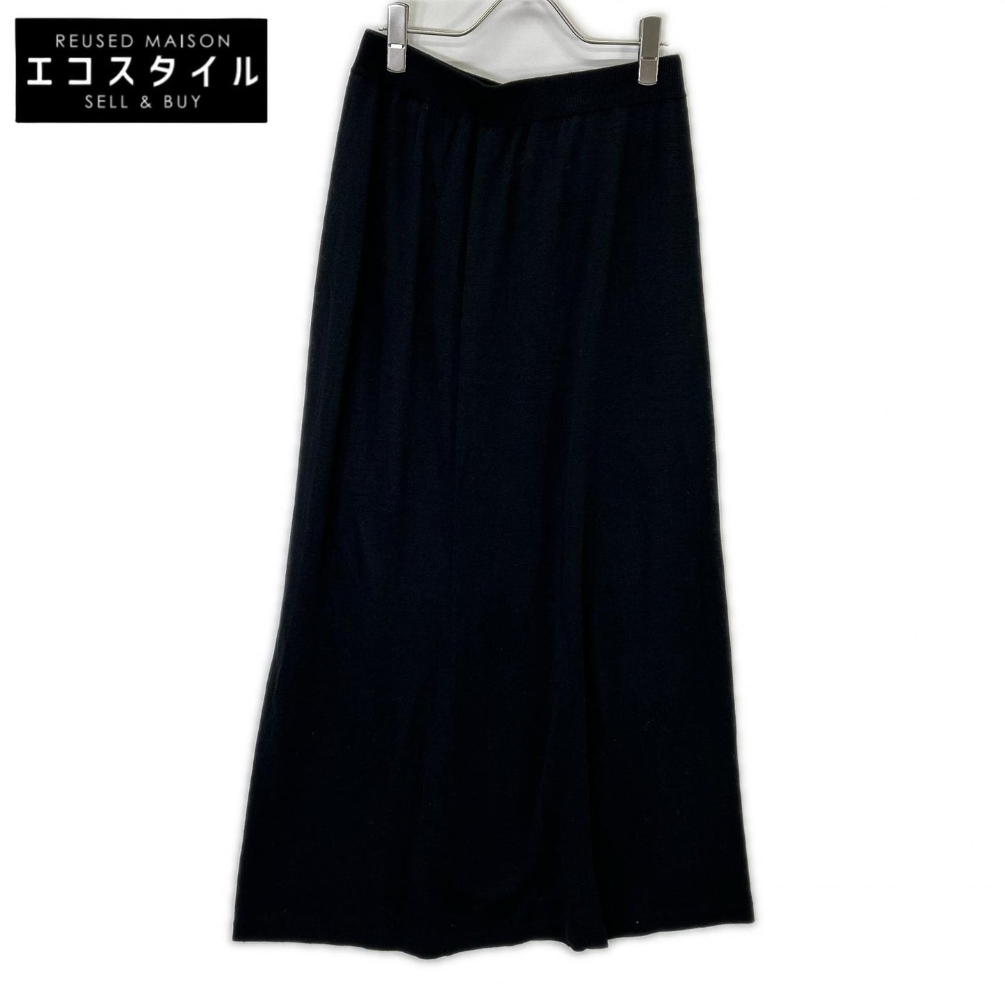 Plage 25SS Black Vintage Satin Skirt