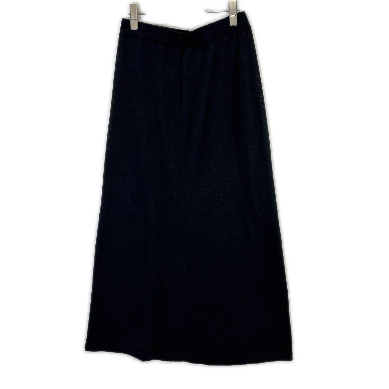 Plage 25SS Black Vintage Satin Skirt